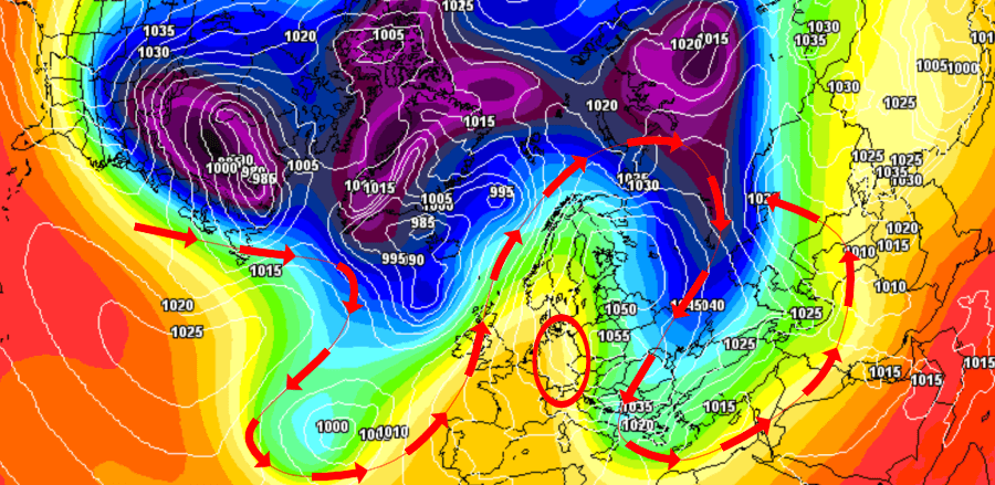 Diese Hochdruckposition führt über Deutschland zu frühlinghaft mildem Wetter Diese Hochdruckposition führt über Deutschland zu frühlinghaft mildem Wetter