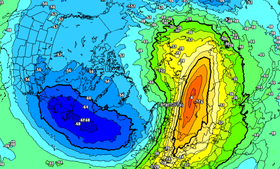 Ein weiteres Warming in Stratosphärenhöhe mit Ansatz zum Final-Warming Ein weiteres Warming in Stratosphärenhöhe mit Ansatz zum Final-Warming