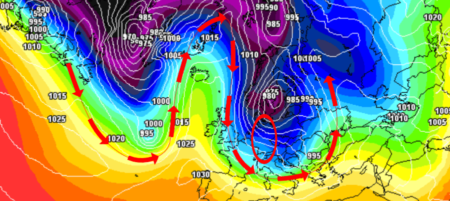 Das Potential für einen Schneesturm zum 5. Februar Das Potential für einen Schneesturm zum 5. Februar
