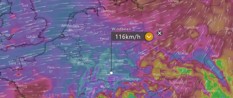 Orkanartige Winde sind zu erwarten Orkanartige Winde sind zu erwarten