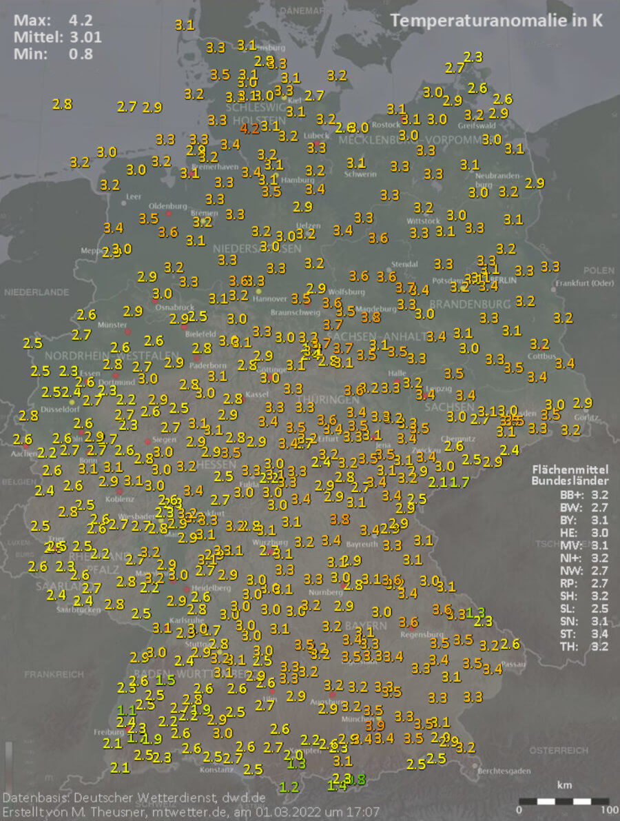 Das Wetter im Winter war erheblich zu warm Das Wetter im Winter war erheblich zu warm