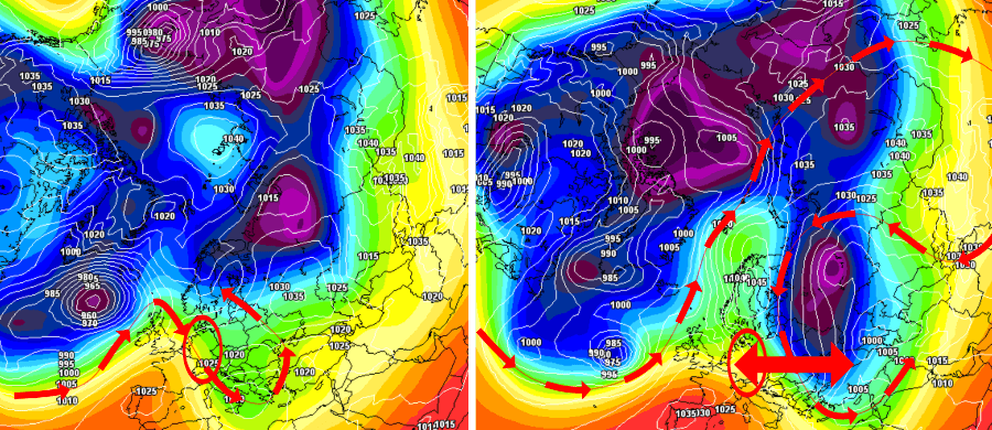 Links der Vorstoß des Winters, rechts die Infragestellung desselbigen Links der Vorstoß des Winters, rechts die Infragestellung desselbigen