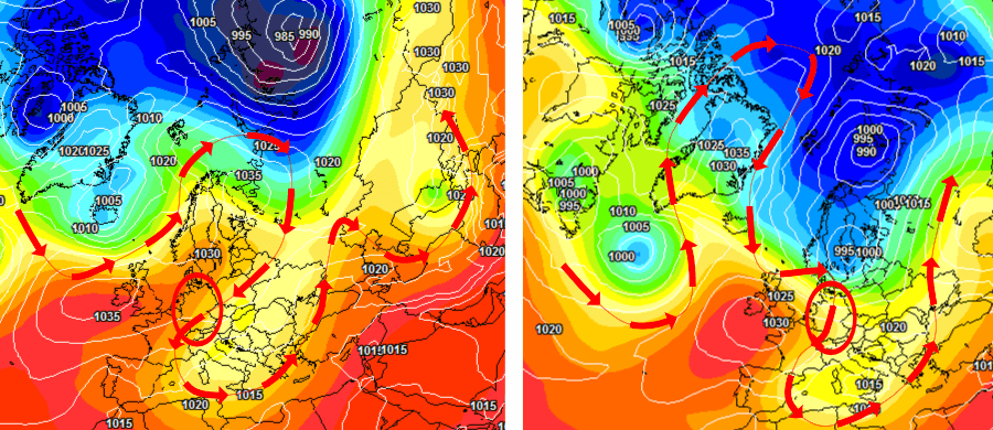 Eine Westwetterlage ist so nicht möglich. Mit einer meridionalen Nord-Süd-Strömung wird der Herbst nach Deutschland geleitet Eine Westwetterlage ist so nicht möglich. Mit einer meridionalen Nord-Süd-Strömung wird der Herbst nach Deutschland geleitet