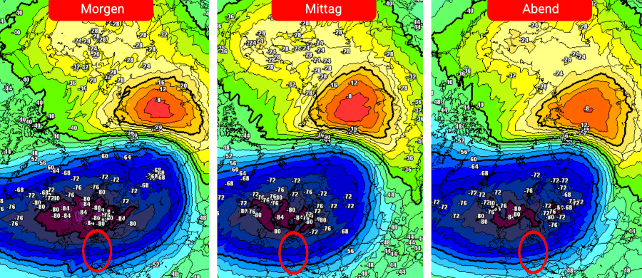 Major-Warming in Stratosphärenhöhe