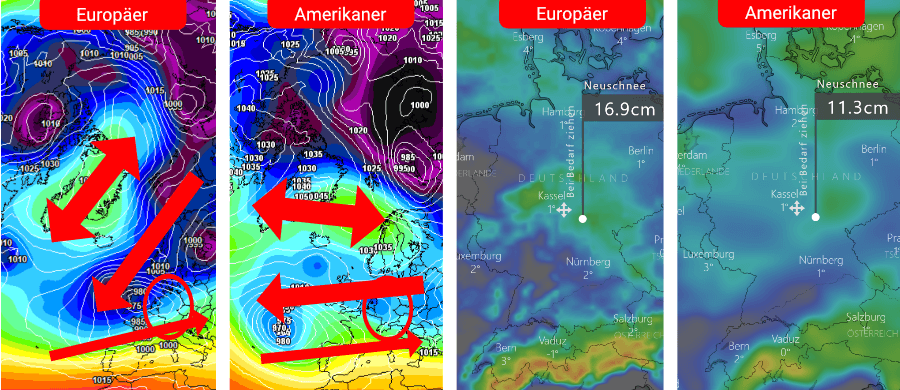 Die Hochdruckachse kippt nach Osten ab - Eine für den Winter knappe Kiste Die Hochdruckachse kippt nach Osten ab - Eine für den Winter knappe Kiste