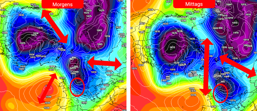 Ein Arctic Outbreak über Deutschland mit Ansatz zu einem Polarwirbelsplit