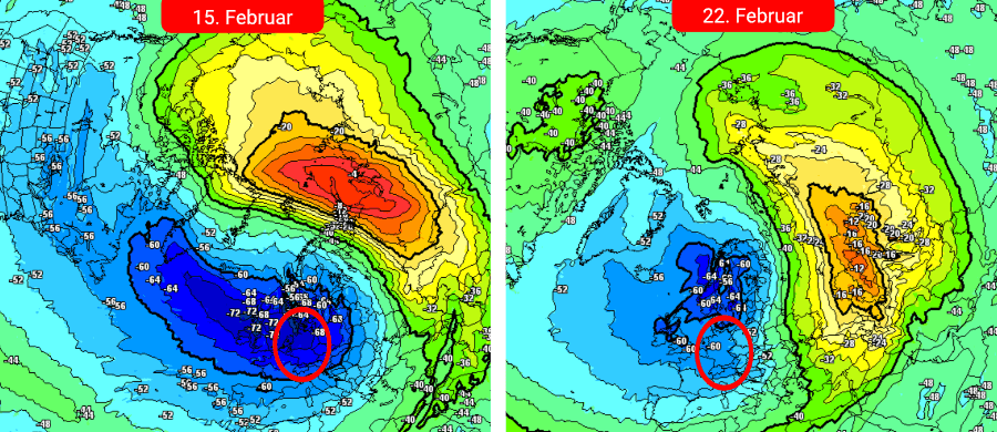 Splitansatz, Polarwirbelsplit und ein Displacement des Polarwirbels führen nicht zwingend zu einer winterlichen Wetterlage