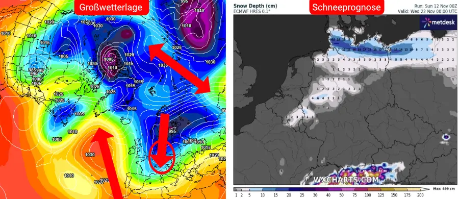 Stark meridional verlaufendes Strömungsmuster mit gestörtem Polarwirbel und Arctic Outbreak Stark meridional verlaufendes Strömungsmuster mit gestörtem Polarwirbel und Arctic Outbreak