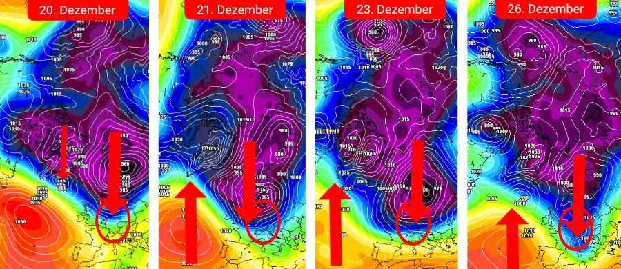 Der Durchbruch des Winters über Weihnachten dank eines Schnellläufersystems Der Durchbruch des Winters über Weihnachten dank eines Schnellläufersystems