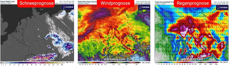 Unwetterartige Wetterereignisse vor und auch über Weihnachten Unwetterartige Wetterereignisse vor und auch über Weihnachten