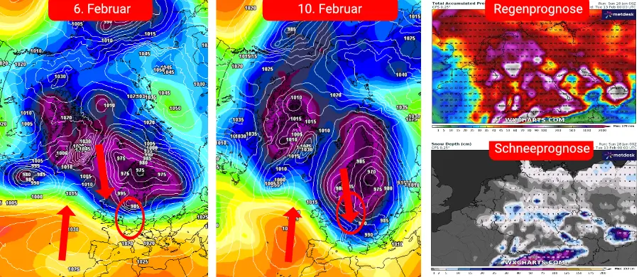 Der Polarwirbel setzt sich mit seinen Ausläufern bis über Deutschland durch - Winterwetter ist bis auf tiefere Lagen herab dennoch infrage zu stellen Der Polarwirbel setzt sich mit seinen Ausläufern bis über Deutschland durch - Winterwetter ist bis auf tiefere Lagen herab dennoch infrage zu stellen