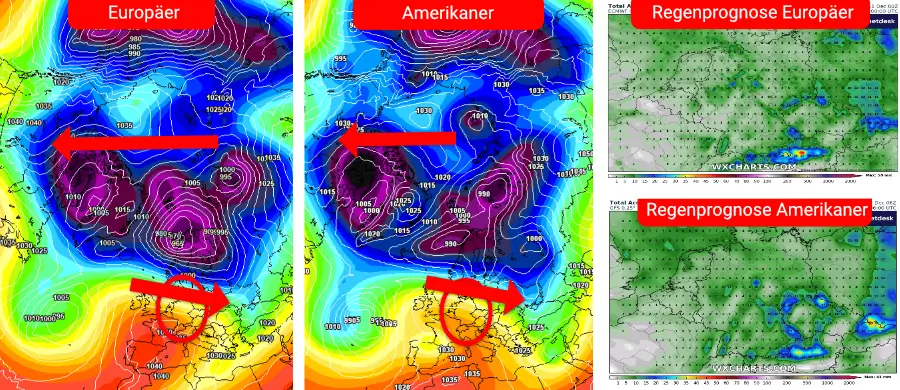 Deutschland liegt zunächst in einer gradientenschwache Wetterlage und im Verlauf der kommenden Woche zwischen den Fronten Deutschland liegt zunächst in einer gradientenschwache Wetterlage und im Verlauf der kommenden Woche zwischen den Fronten