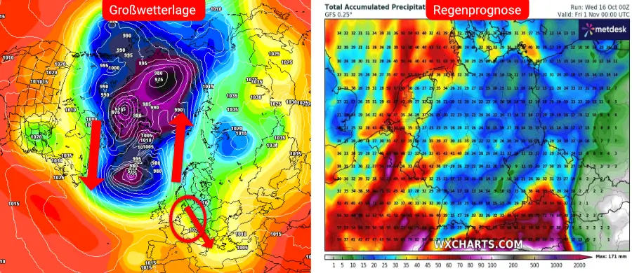 Der Polarwirbel zentralisiert sich - hohe Wellenbewegung entlang der Polarfront Der Polarwirbel zentralisiert sich - hohe Wellenbewegung entlang der Polarfront