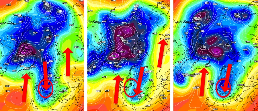 Die Gegenüberstellung einer Großwetterlage, welche Anfang November über Deutschland winterliche Wetterverhältnisse zur Folge haben Die Gegenüberstellung einer Großwetterlage, welche Anfang November über Deutschland winterliche Wetterverhältnisse zur Folge haben