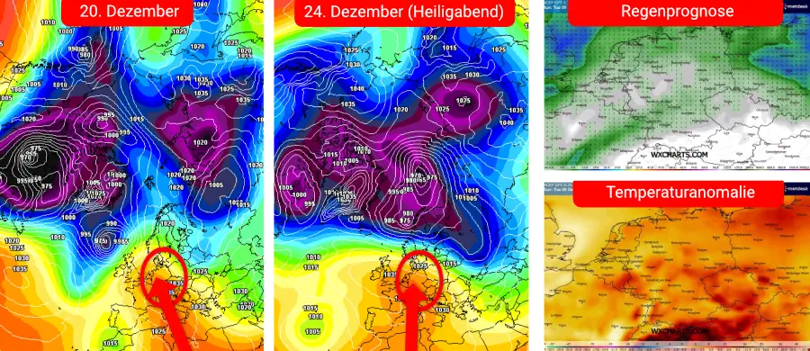 Das ungewöhnlich warme Wetter setzt sich bis Heiligabend fort